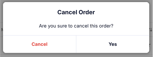 Cancel Order