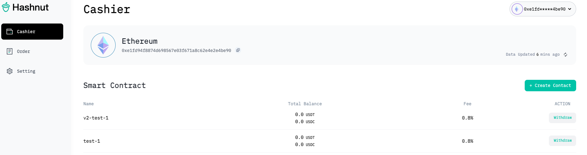 Smart Contract Creation Successful