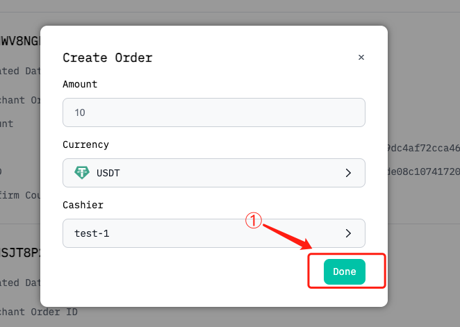Confirm Create Order